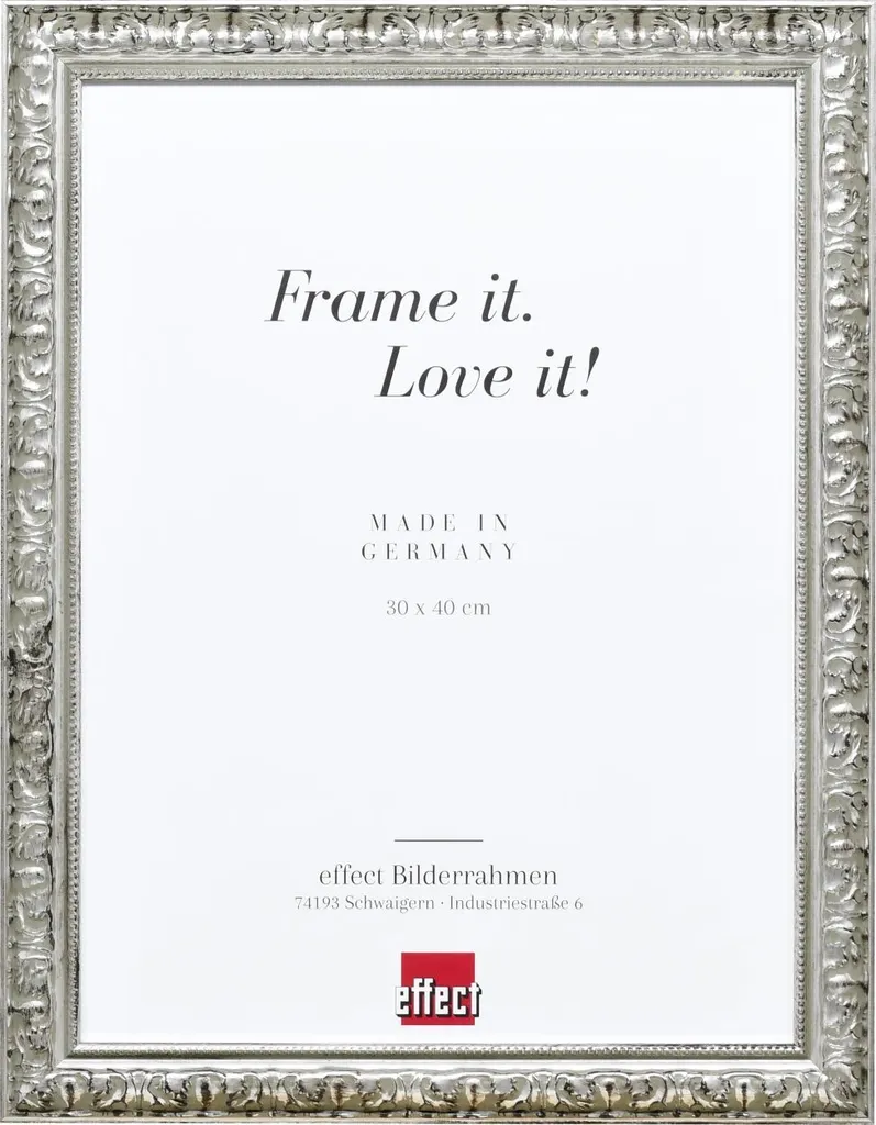 Cornice in Legno Profilo 94 Argento 10x10 cm - Vetro Acrilico Shop