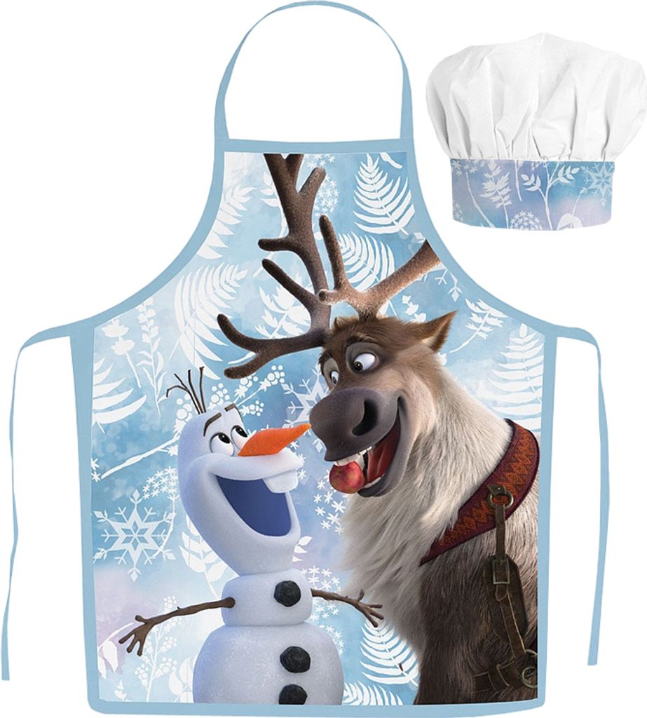 Detská zástera s čiapkou Frozen Sven a Olaf Obrázok produktu 