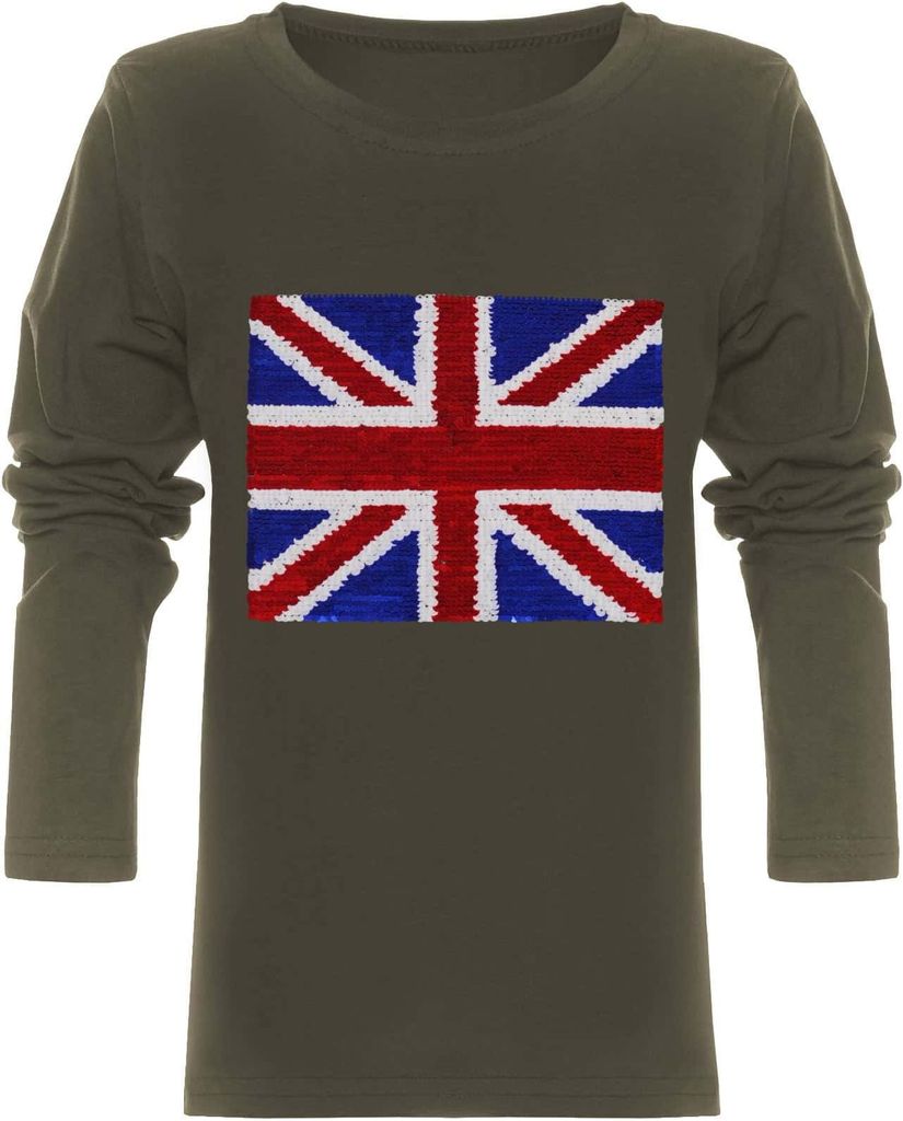 Jungen Langarmshirt Wende Pailletten England Großbritannien Produktbild 