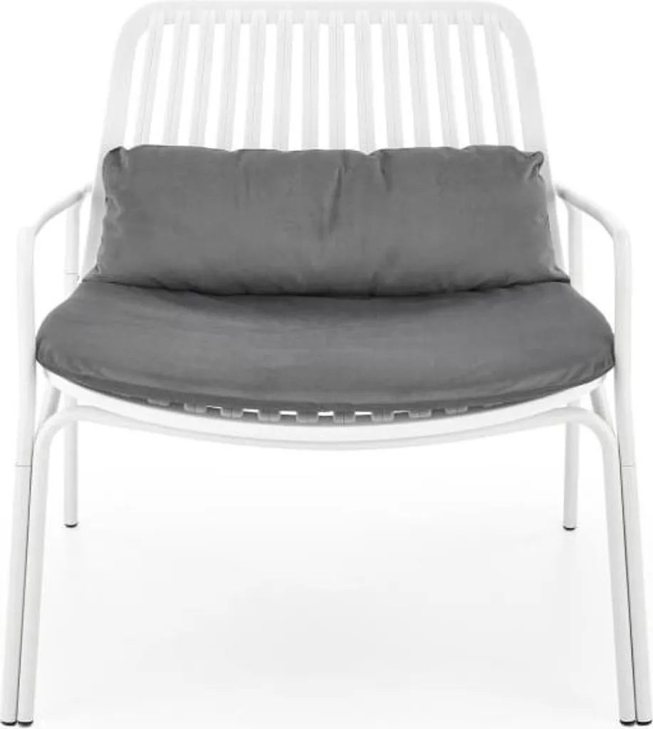 Fauteuil de jardin Melby blanc : structure robuste et finition moderne