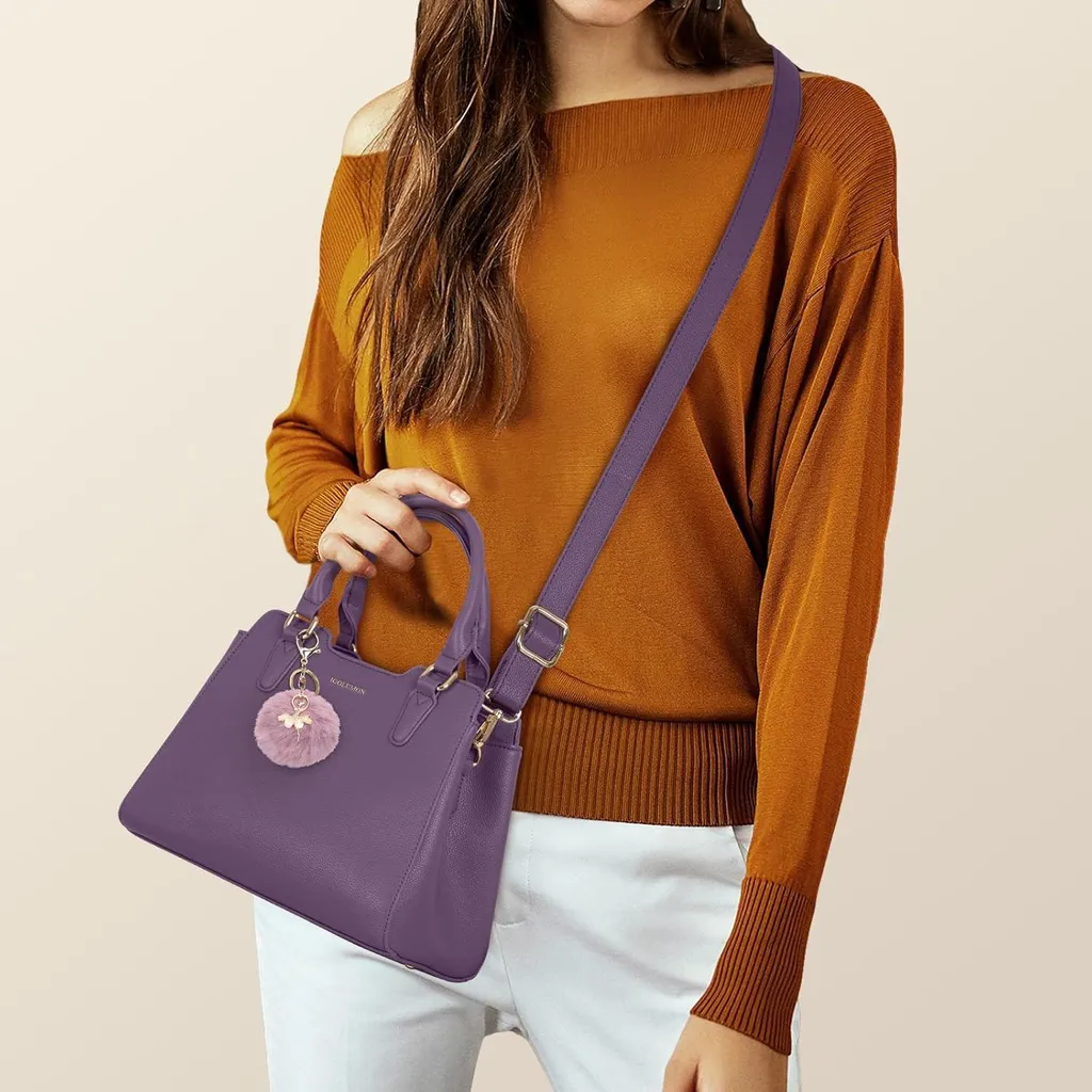 Sac à main noir en cuir pour le travail et sorties chic format moyen