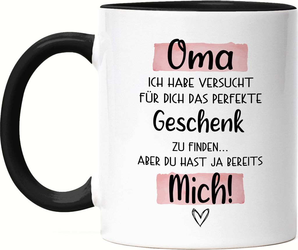 Oma Geschenk Emaille Tasse Omi Großmutter Geschenkidee Geburtstag Enkel Enkelin Enkelkinder