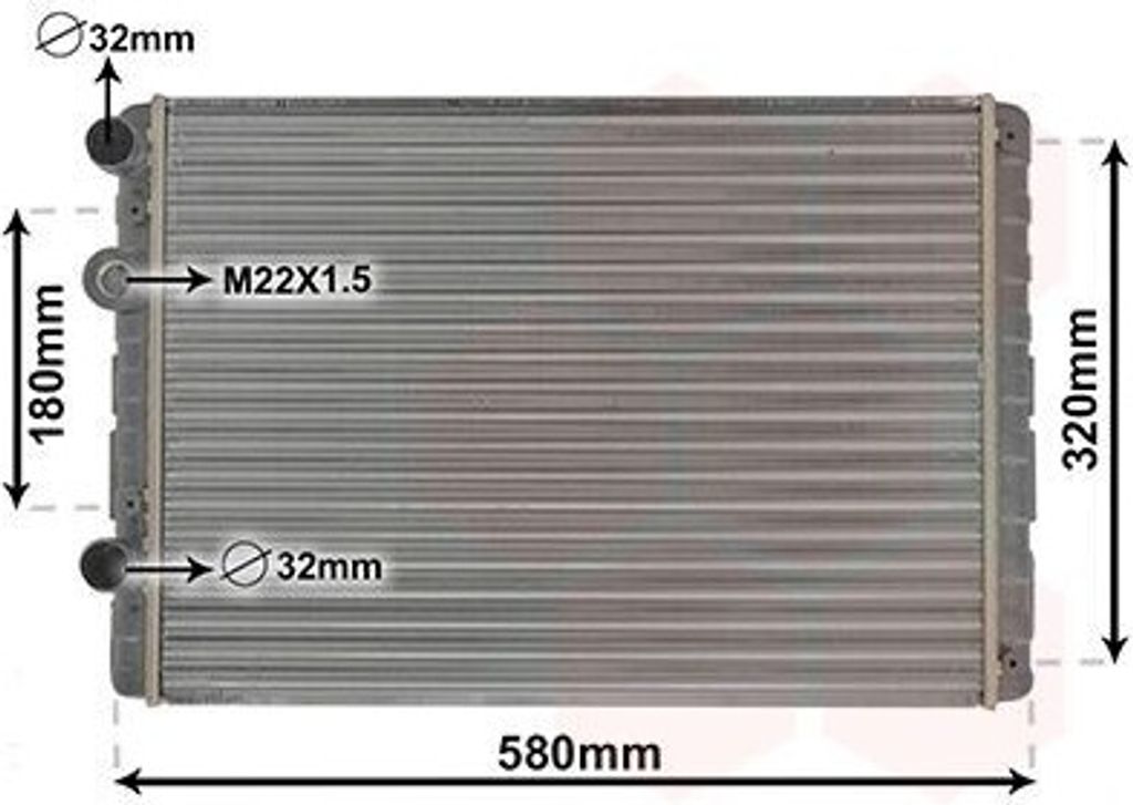 VAN WEZEL 58002130 - OE 6N0121253L Kühler, Motorkühlung für Polo (6N)
