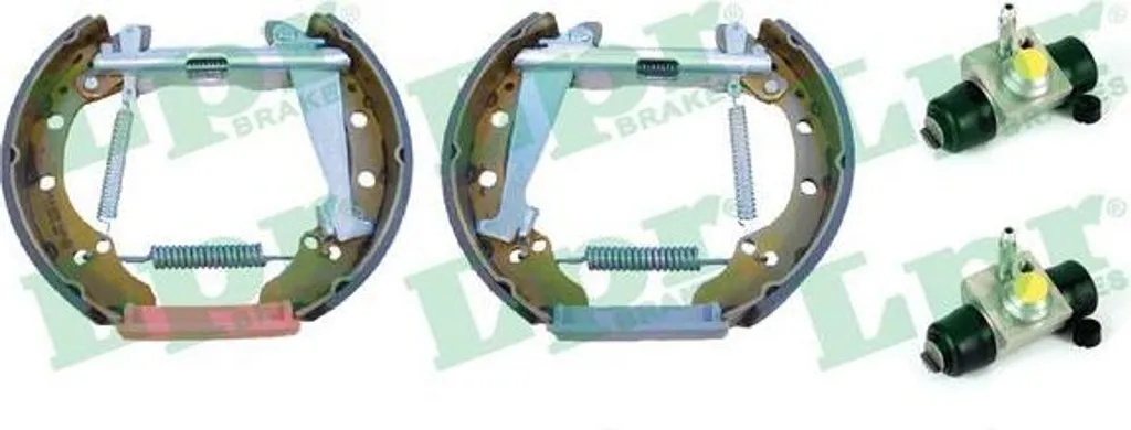 LPR OEK407 Set ganasce freno OE 5J0698511 compatibile con Golf III, Golf IV, Roomster, Felicia, Favorit, Fabia, Citigo, Mii, Ibiza, Cordoba, Load UP, Passat 35I, Polo 6N, Polo 9N, Polo 6V, Polo 6R, Polo AE, UP, Vento