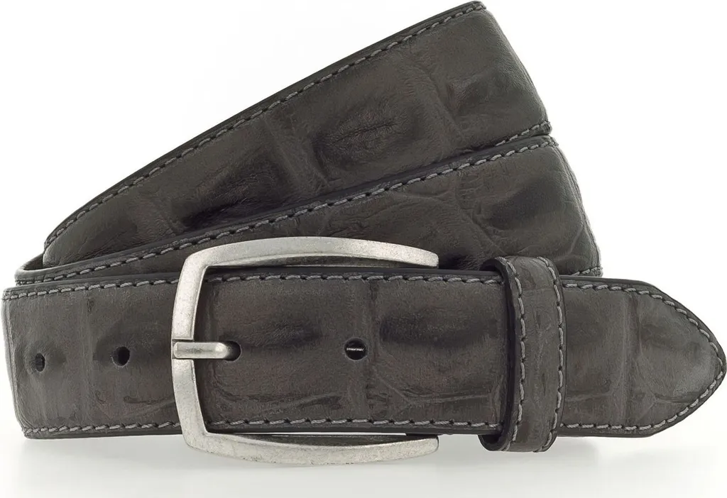 Vanzetti Pelle cintura 35mm Leather Belt W90 Medium Grey grigio