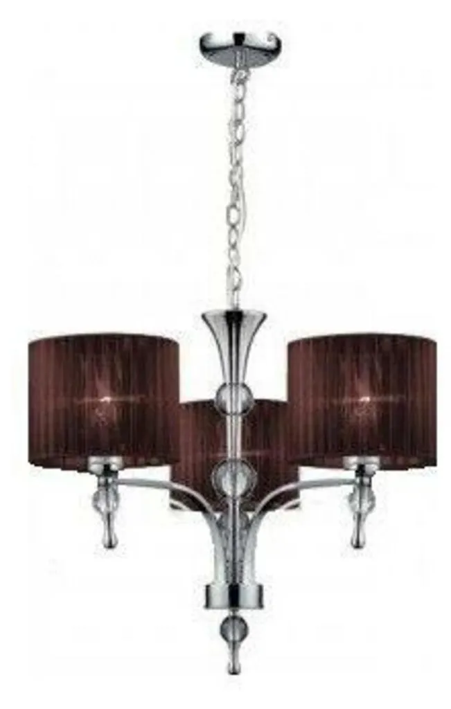 Plafonnier Suspension Design 50 cm Marron AZzardo Impress 3 E27 3x50W