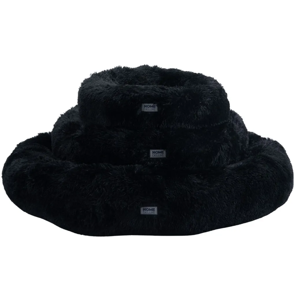 Home Deluxe - Letto per animali MUFFIN - dimensioni: 80 x 80 x 17 cm, colore: nero, inclusa coperta per animali, imbottitura in cotone, rivestimento lavabile, antiscivolo e impermeabile I Letto per cani Cuscino per cani Letto per gatti - 5