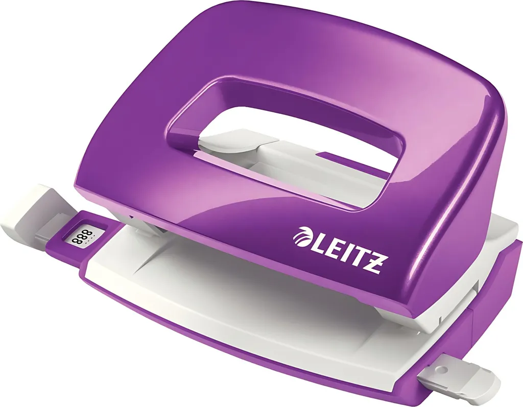 Leitz Locher Mini Nexxt WOW 5060 Viola - Perforatore 10 Fogli in Metallo