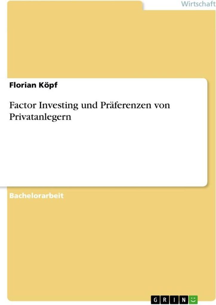 Factor Investing und Präferenzen von Privatanlegern