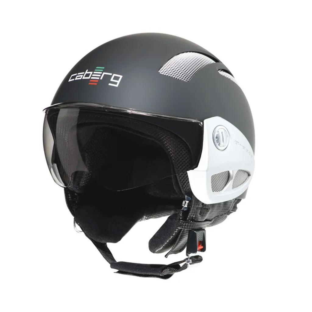 Casque Caberg Jet Breeze Noir Mat Taille XS avec Visière Anti-Rayures