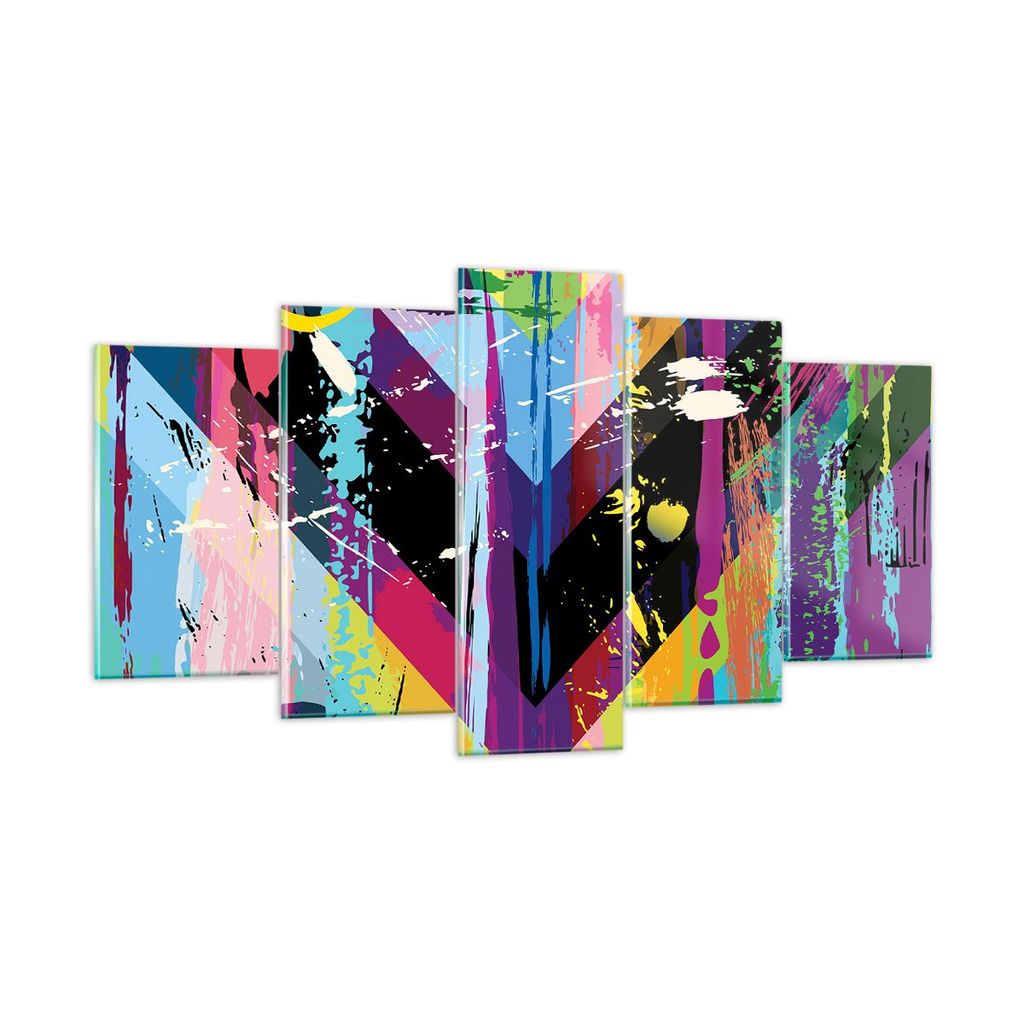 Bilder auf glas - Abstraktion modern - 160x85cm - Glasbilder - Wandbilder - Kunstdruck - zum Aufhängen bereit - Wanddekoration aus Glas - Glas Bil...