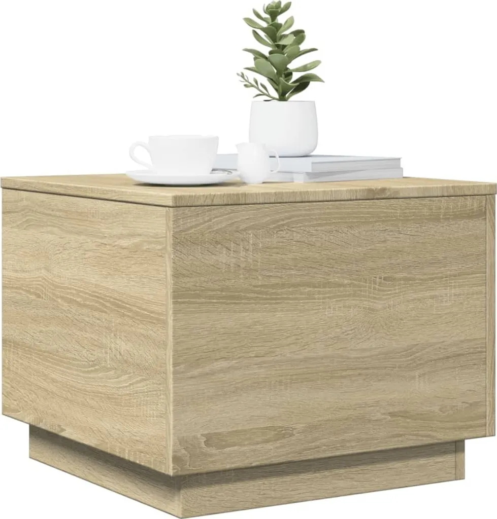 Maison Exclusive - Tavolino con luci LED in rovere Sonoma 50x50x40 cm - 6