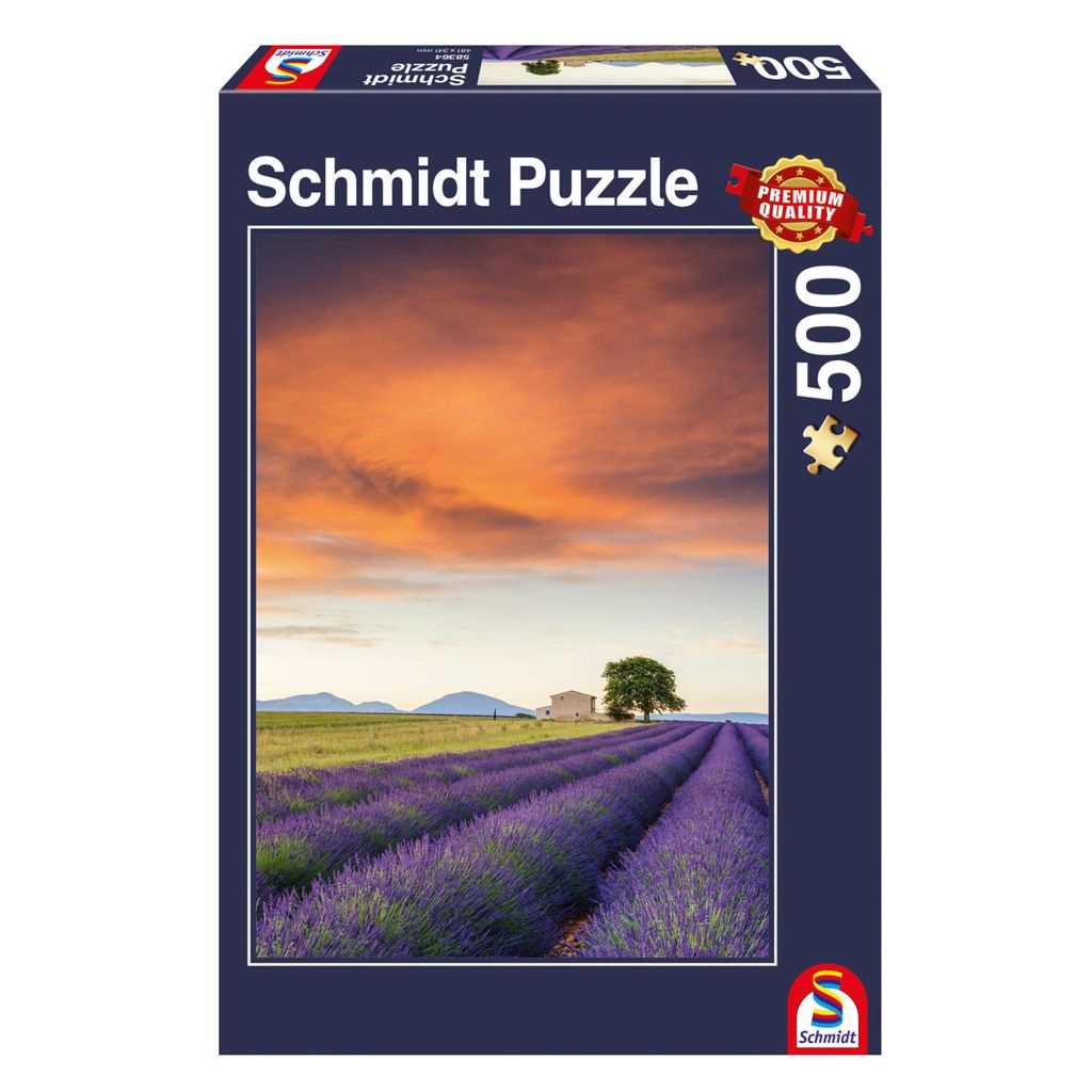 500 Teile Schmidt Spiele Puzzle Lavendelfeld, Provence Produktbild 