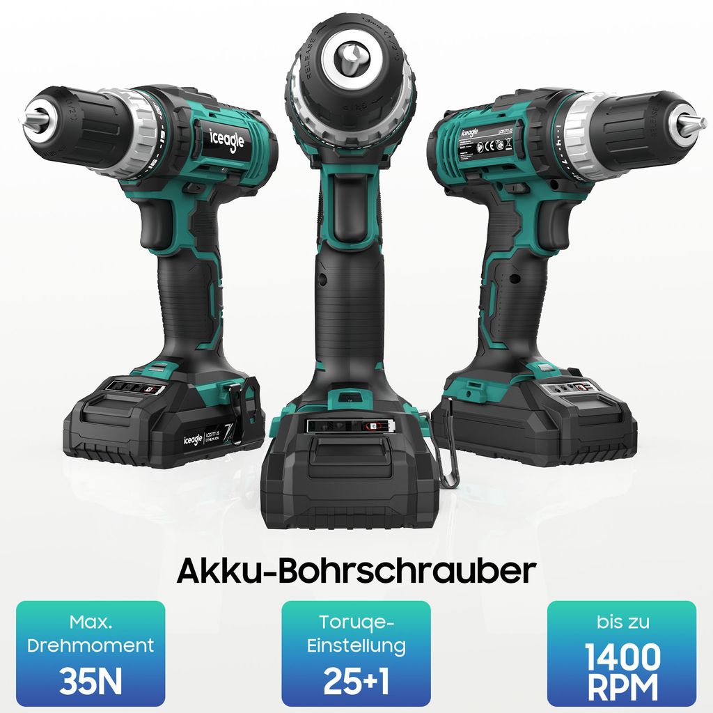 Akumulátorový skrutkovač LCD777-1S, 20V akumulátorový Obrázok produktu 3