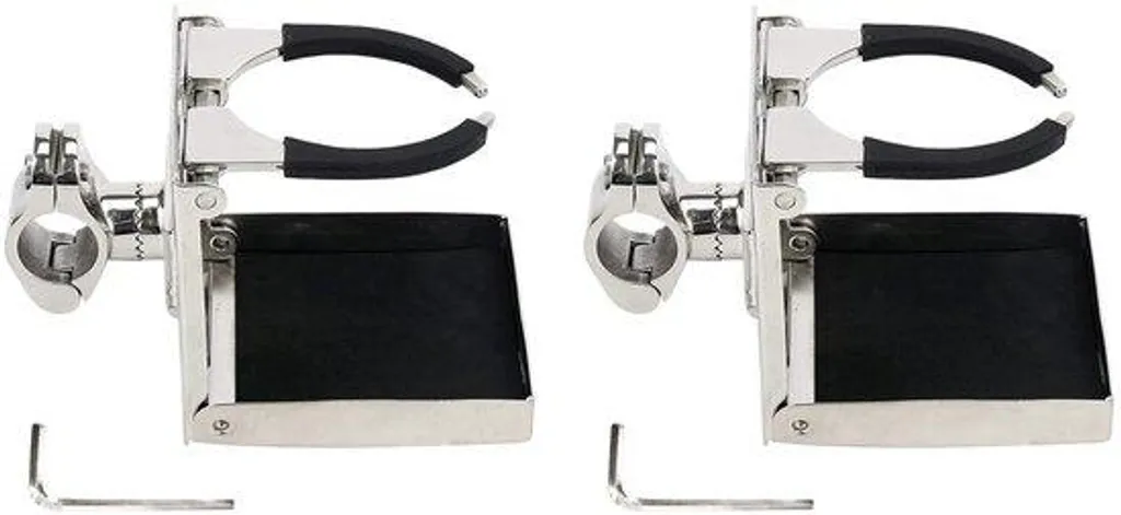 Porte-bouteille Inox Pliable et Ajustable pour Van et Bateau - Lot de 2 Kit