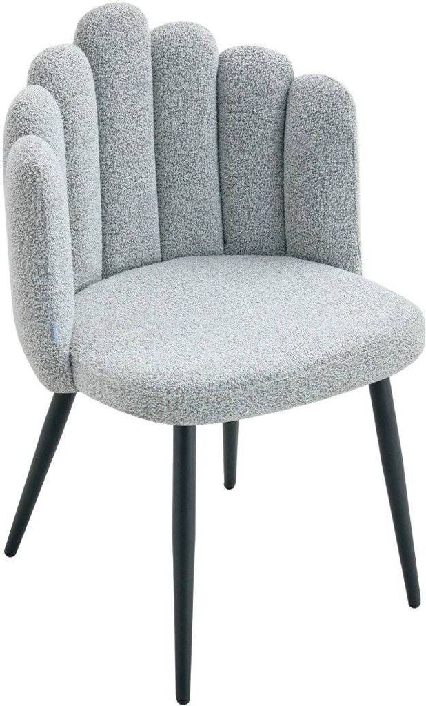 HOMLA Krzesło LUXE Szare 49x55x85 cm Zdjęcie produktu 