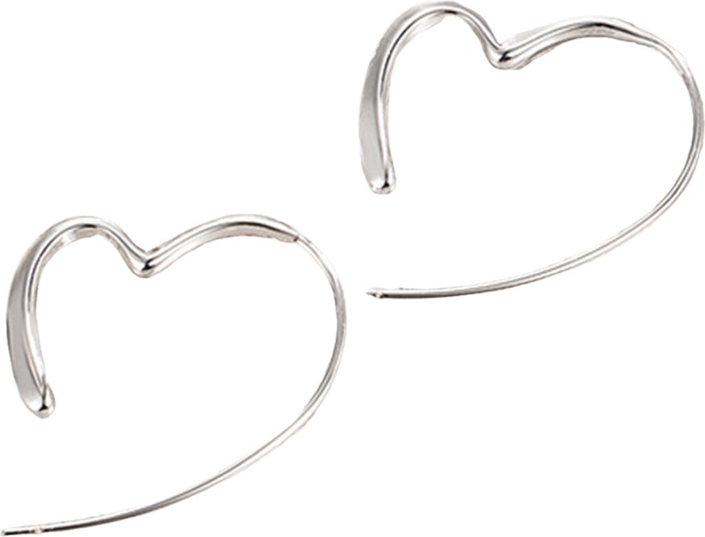 1 Paar Damen-Huggie-Ohrringe, unregelmäßige Herzform, Legierung, einfarbig, galvanisiert, Ohrschmuck für Damen, Abschlussball, Cocktailparty, Pe...