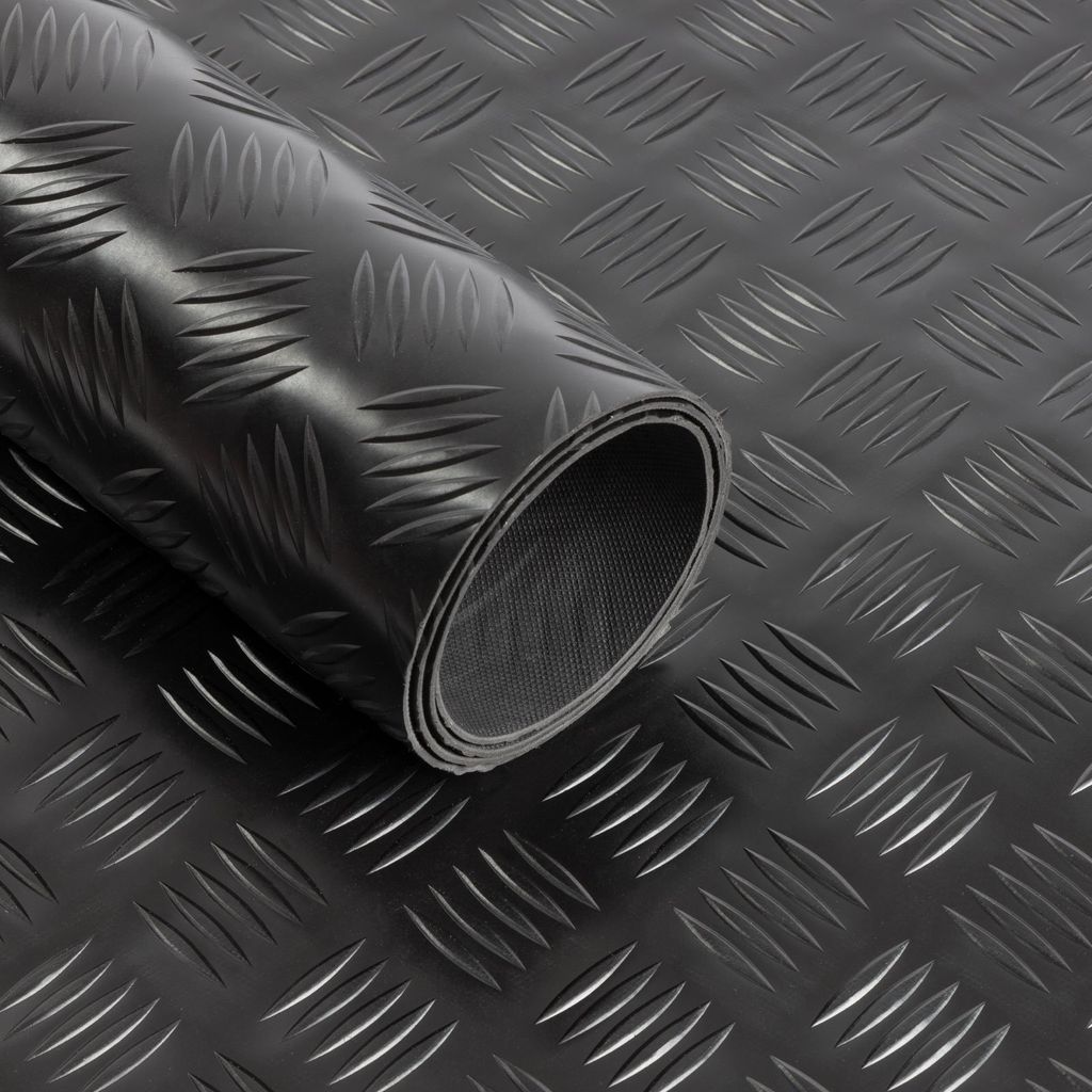 PVC-Bodenbelag Diamond Cut Schwarz 120x300 cm