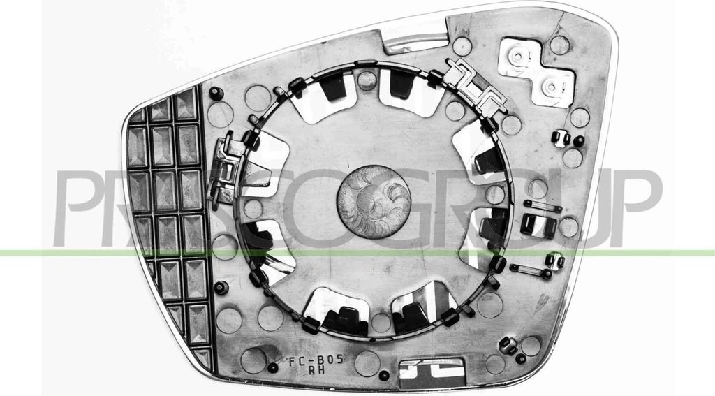 PRASCO Spiegelglas Außenspiegel Links für SKODA Octavia III Combi (5E5) Beheizbar Konvex SK0307514