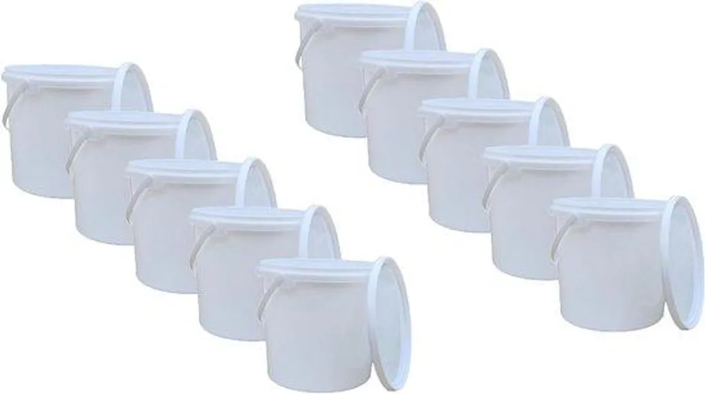Seau alimentaire 5L blanc pour ranger proprement croquettes et produits