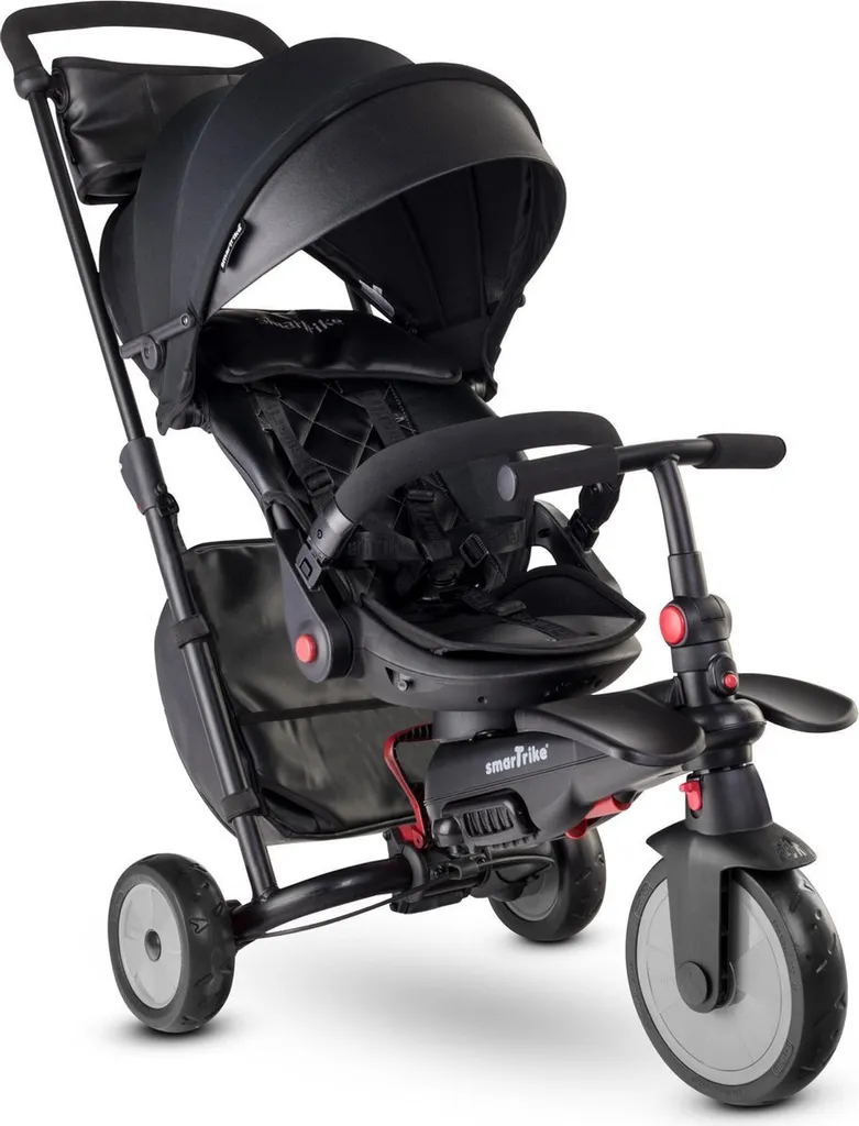 smarTrike STR7 Noir Urbain Tricycle avec Pliage Compact et Siège Inclinable