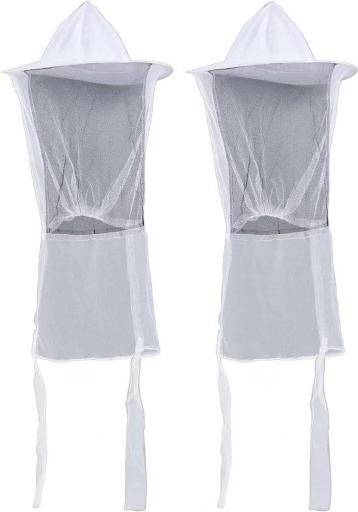 Cagoule d'apiculture maille souple anti-piqûre et ultra légère blanche