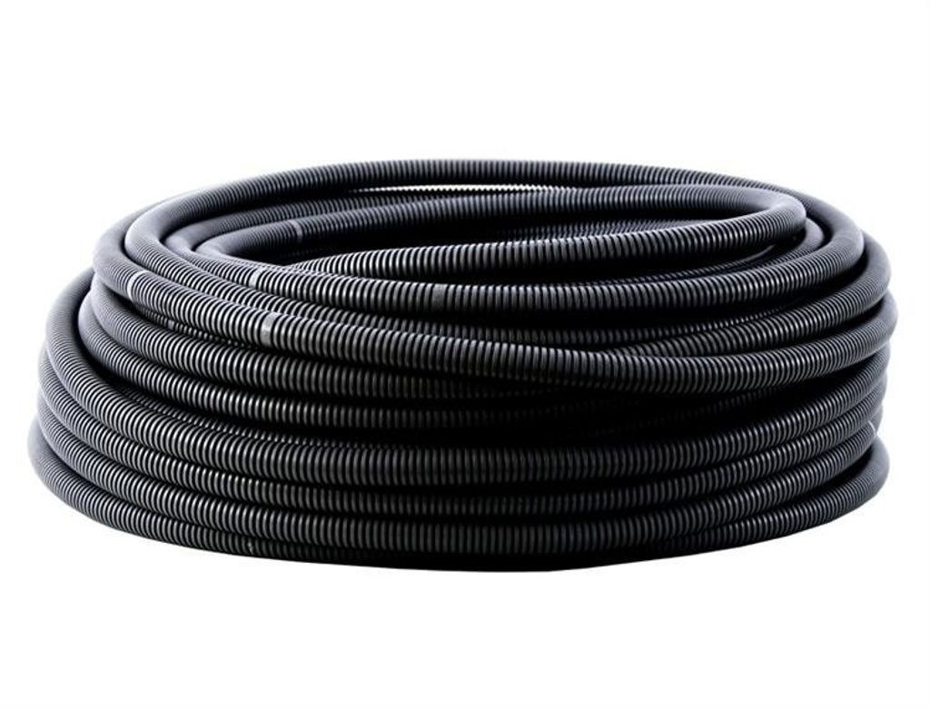 Gewelltes Rohr flexibel D20 mit Fernbedienung schwarz 750N (50m), TUBE, Scame, IPCN 20F