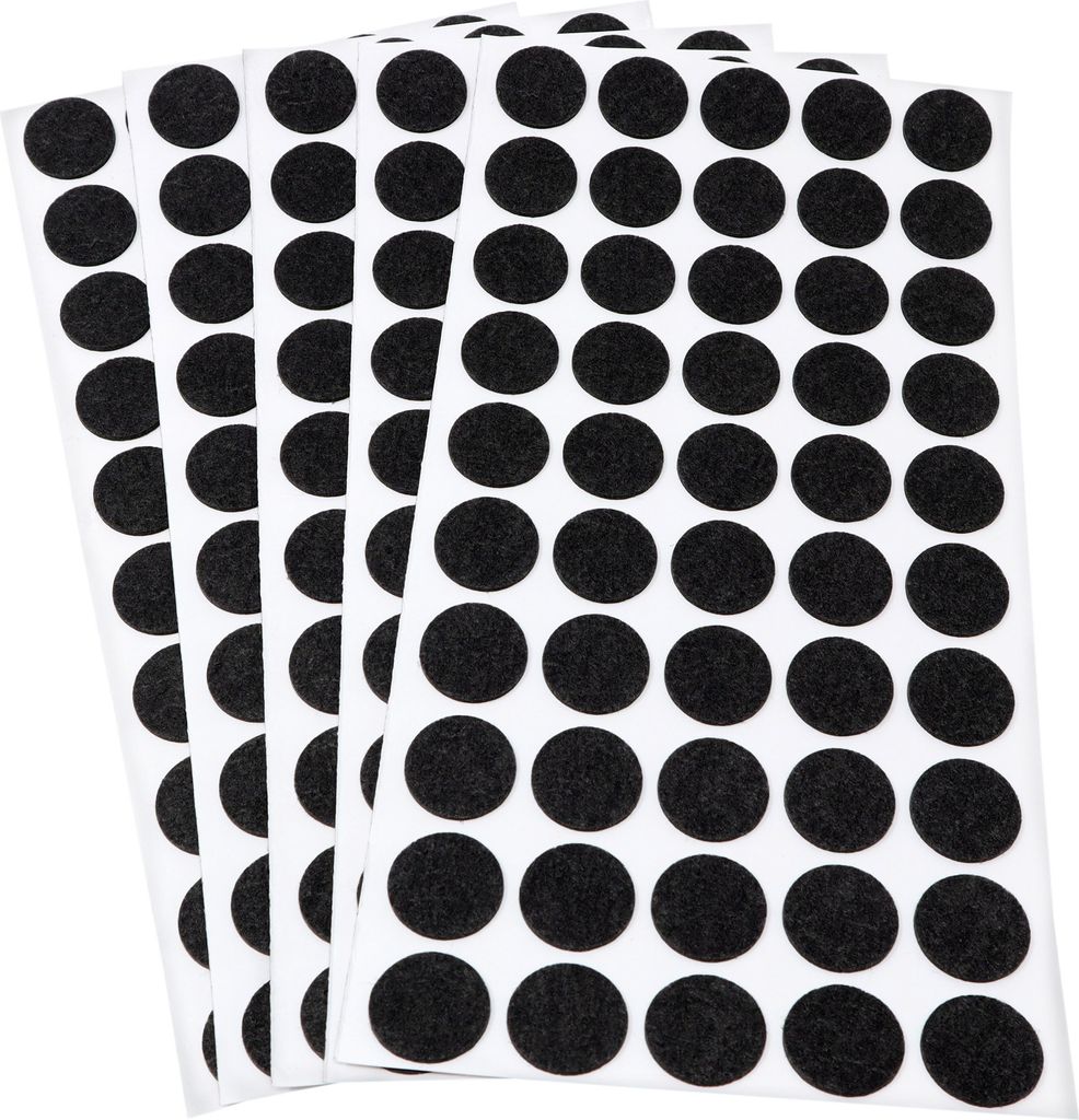 Adsamm® | 250 x Filzgleiter | Ø 20 mm | Schwarz | rund | Produktbild 