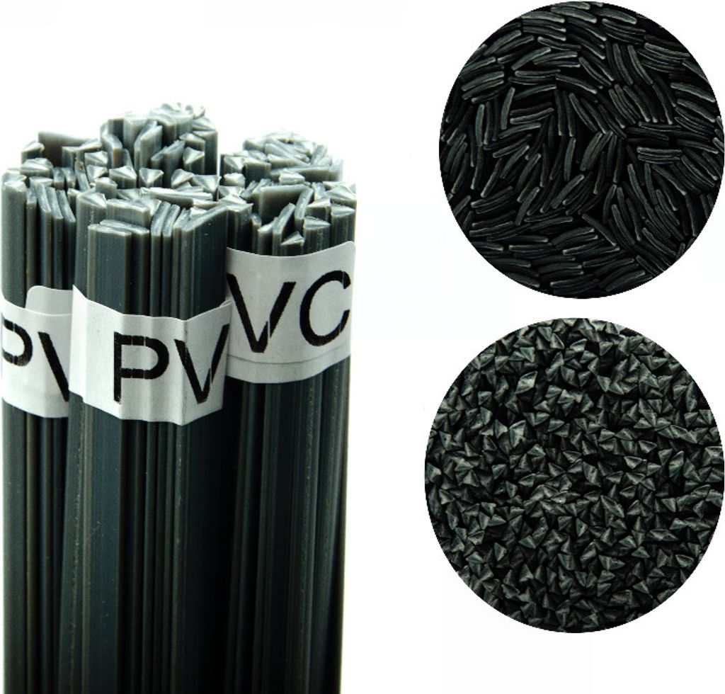 Rosfix PVC Kunststoffschweißdraht | 42 cm, Grau/Weiß, 100g | Schmelztemperatur 280-300°C | Für Wasserrohre, Fenster, Bodenbeläge