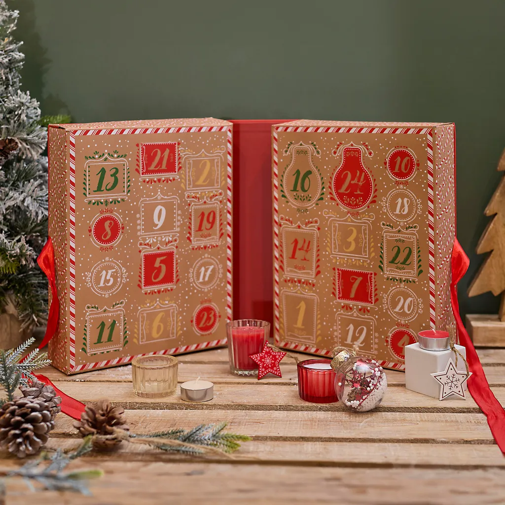Calendrier de l'Avent Bougies Gingerbread : Idée Cadeau Noël Originale