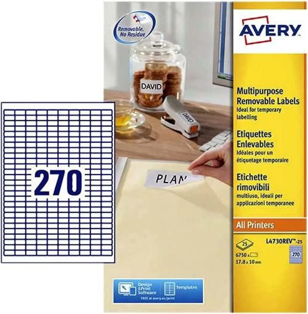 Convenienza Avery Zweckform L4730REV-25 Etichette 17,8x10mm 25ff - 15