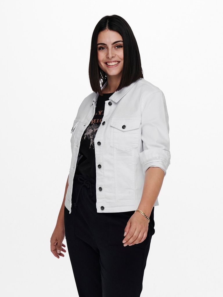 ONLY 15237814, Erwachsener, Regular fit, Baumwolle, Polyester, Elasthan, Weiß