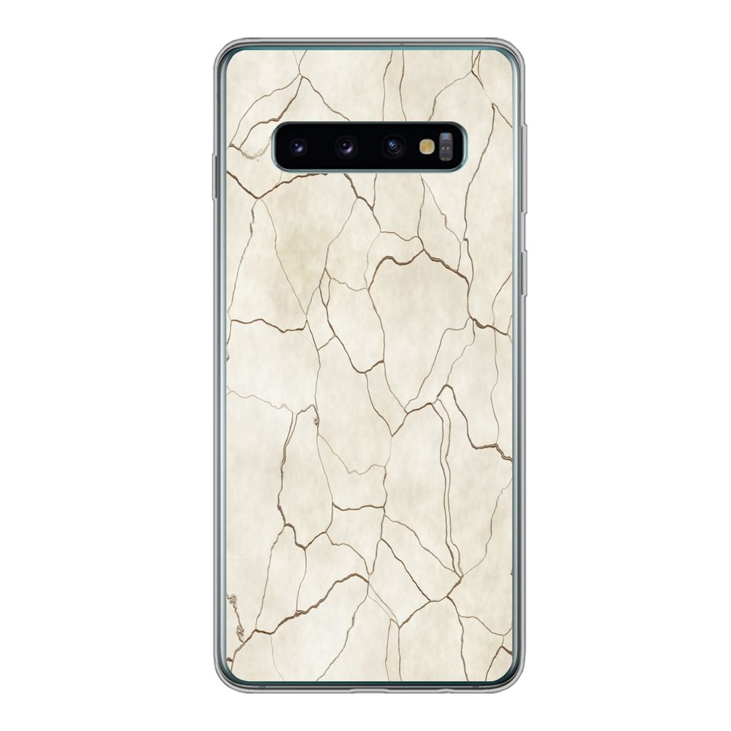 MuchoWow Handyhülle Schutzhülle Hülle für Samsung Galaxy S10 Marmor - Chic - Muster Silikon Softcase Handy Hülle - Handytasche