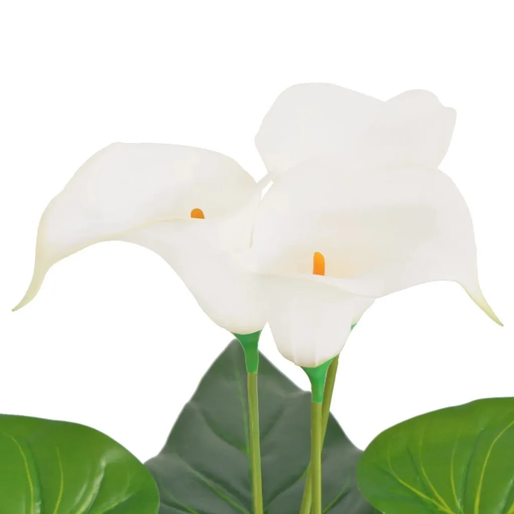 Plante Artificielle de Décoration Lis de Calla 85 cm Blanc pour Intérieur