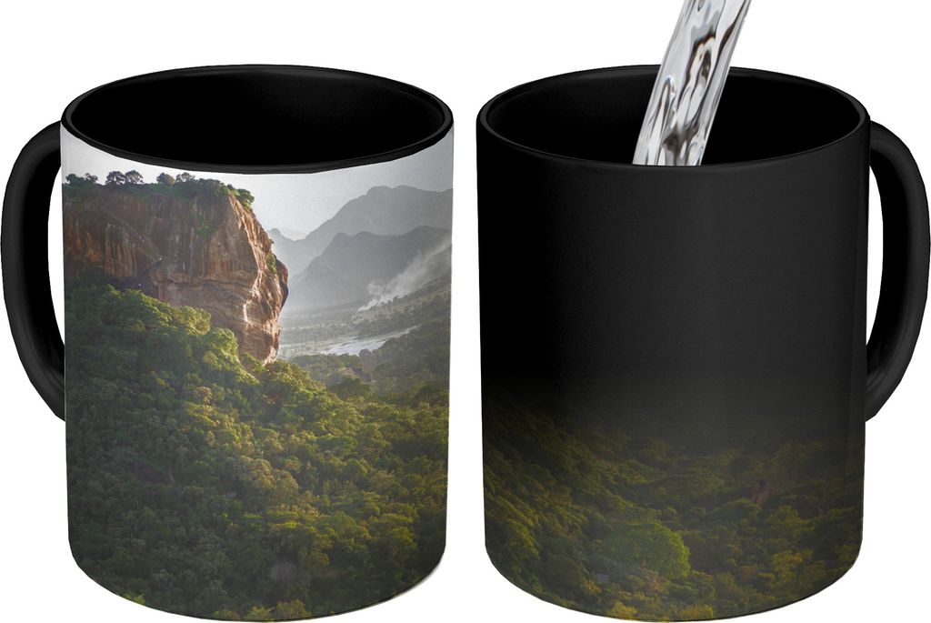 MuchoWow Zauber Tasse Zaubertasse Magic Der Löwenfelsen von Sigiriya 350 ml Farbwechsel Becher Geschenk Geschenkidee - Magic-Tasse - Fototasse -...