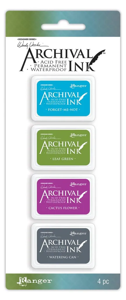 Set de 4 Encreurs Archival Ink Mini pour Scrapbooking et Loisirs Créatifs
