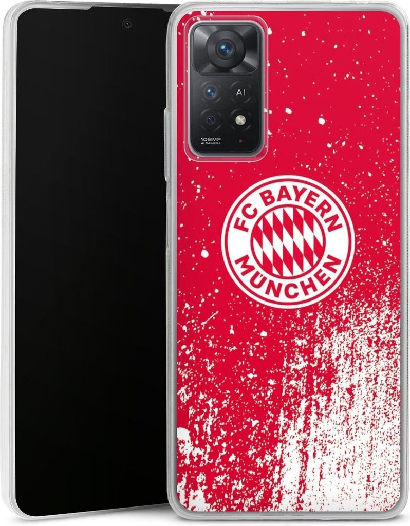 DeinDesign Slim Hülle für Xiaomi Redmi Note 11 Pro 5G Silikon Case Ultra Dünn Handyhülle FC Bayern München FCB Offizielles Lizenzprodukt