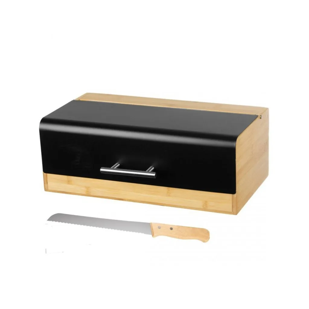Brunbeste 52851 Portapane in Bambù Naturale con Coltello - Eco-Friendly