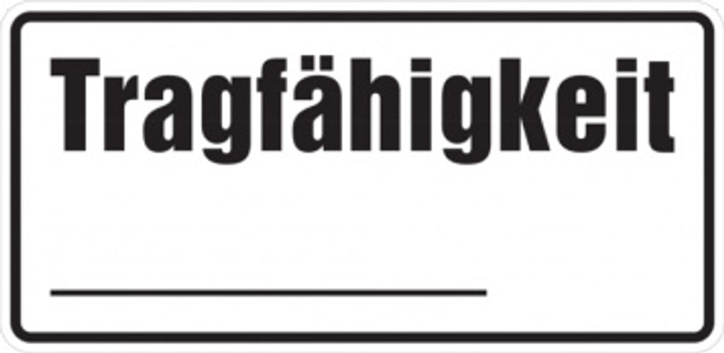Dreifke Regalschild, Tragfähigkeit - zum Selbstbeschriften | Alu geprägt | 3...