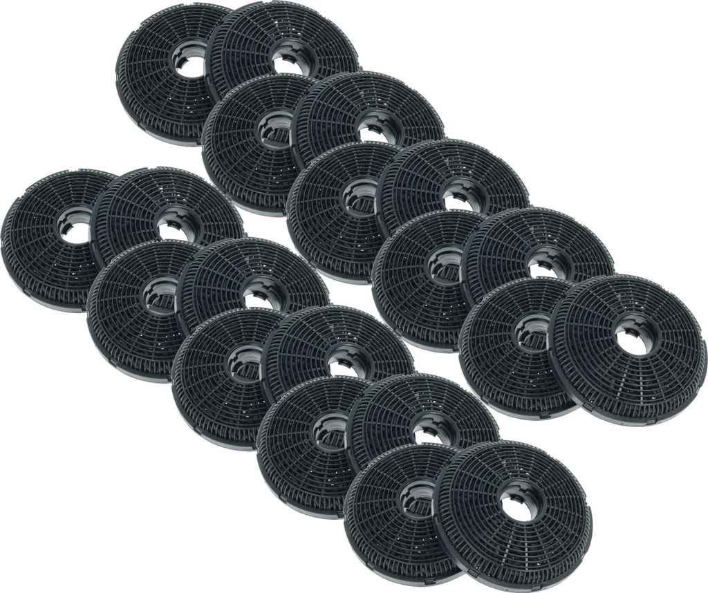 vhbw 20x Aktivkohlefilter kompatibel mit Beko HNT 61630, 61630X Dunstabzugshaube