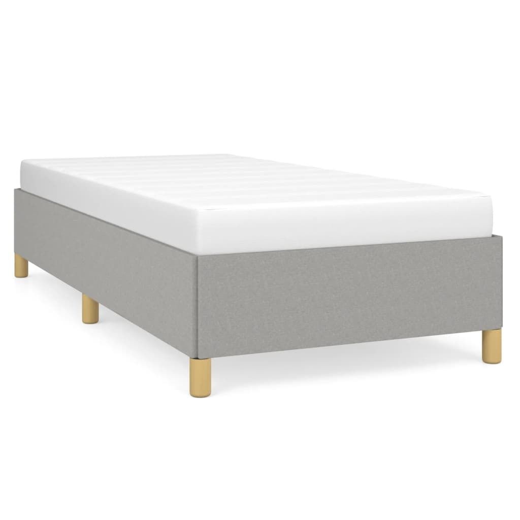 vidaXL Bettgestell ohne Matratze Hellgrau 90x190 cm Stoff