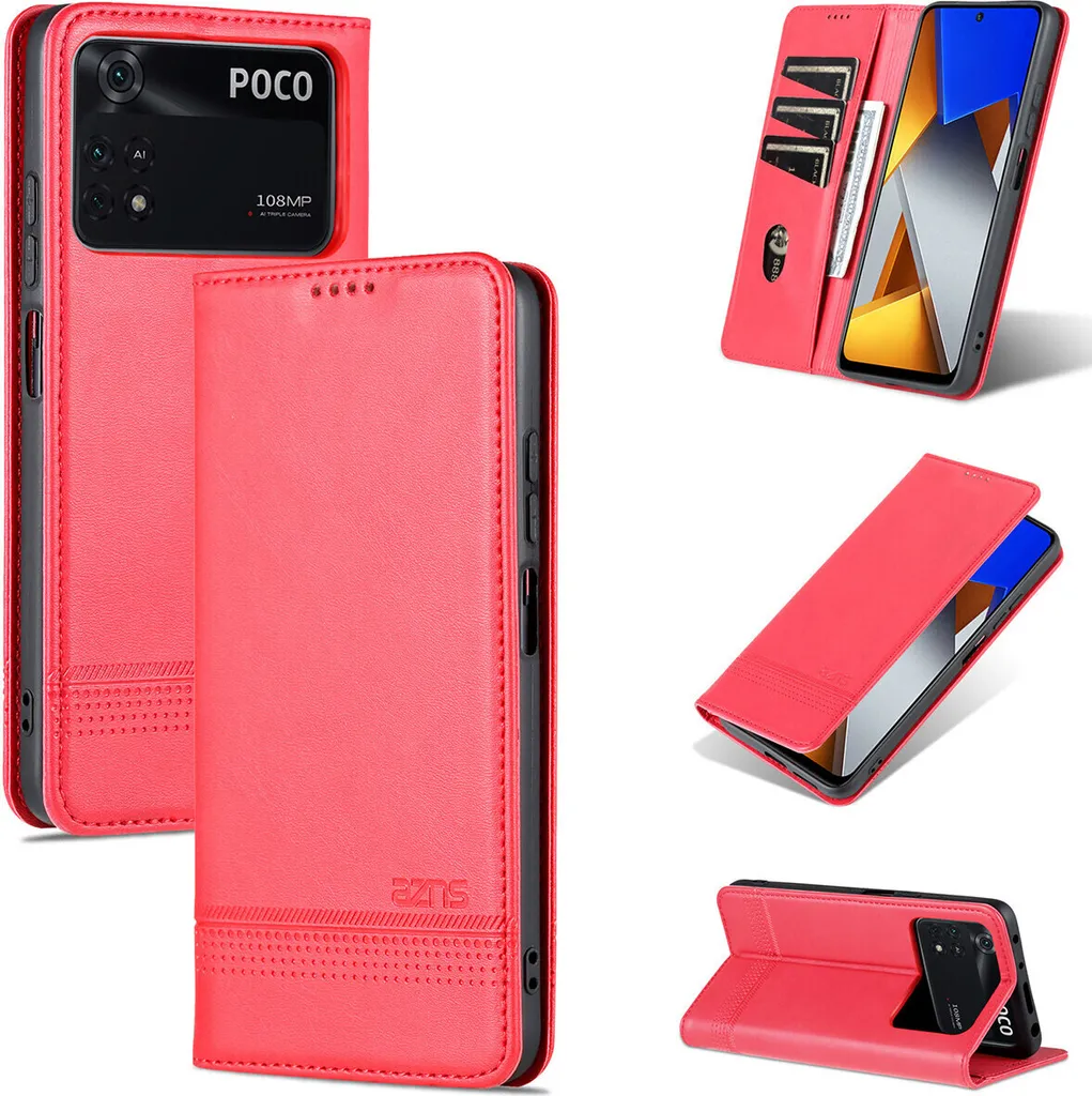 Custodia Xiaomi Poco M4 Pro 4G Portafoglio: Protezione Totale Rosa