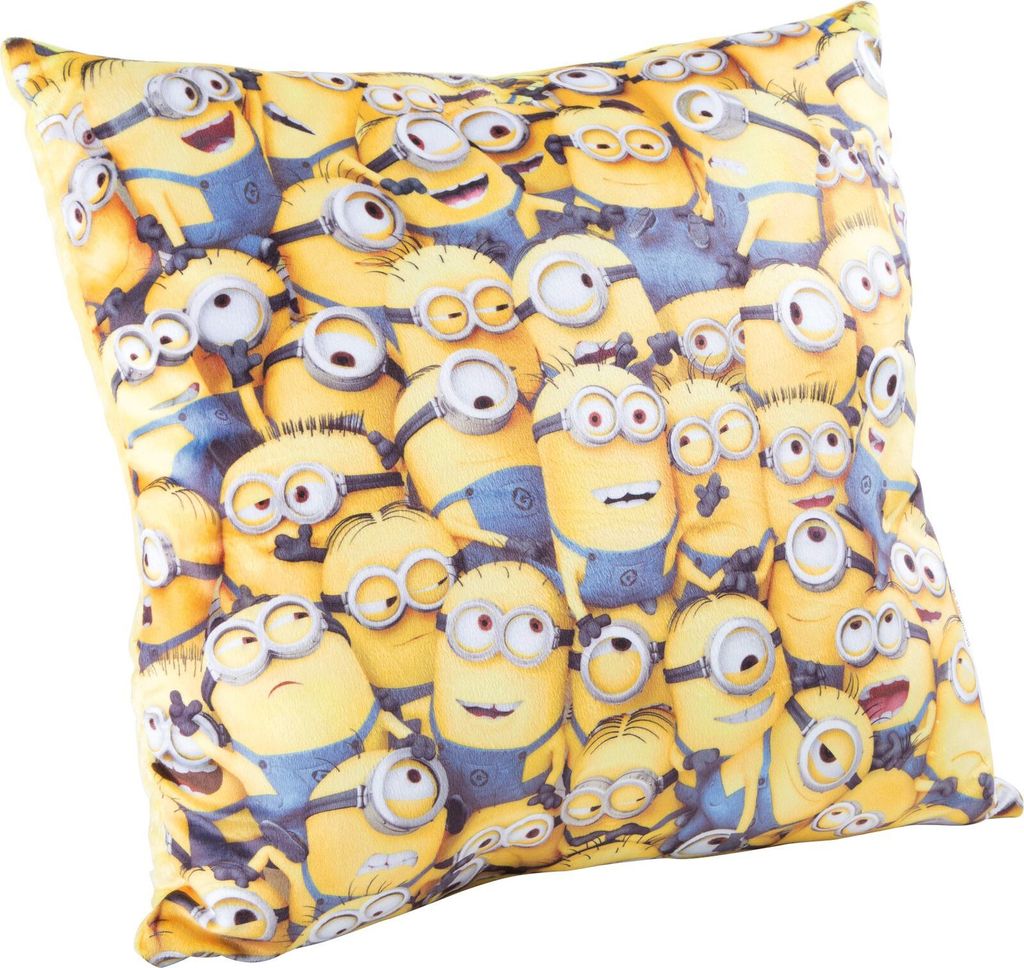 Small Foot 5582 Minions Kopfkissen Familie, gelb/blau (1 Stück)