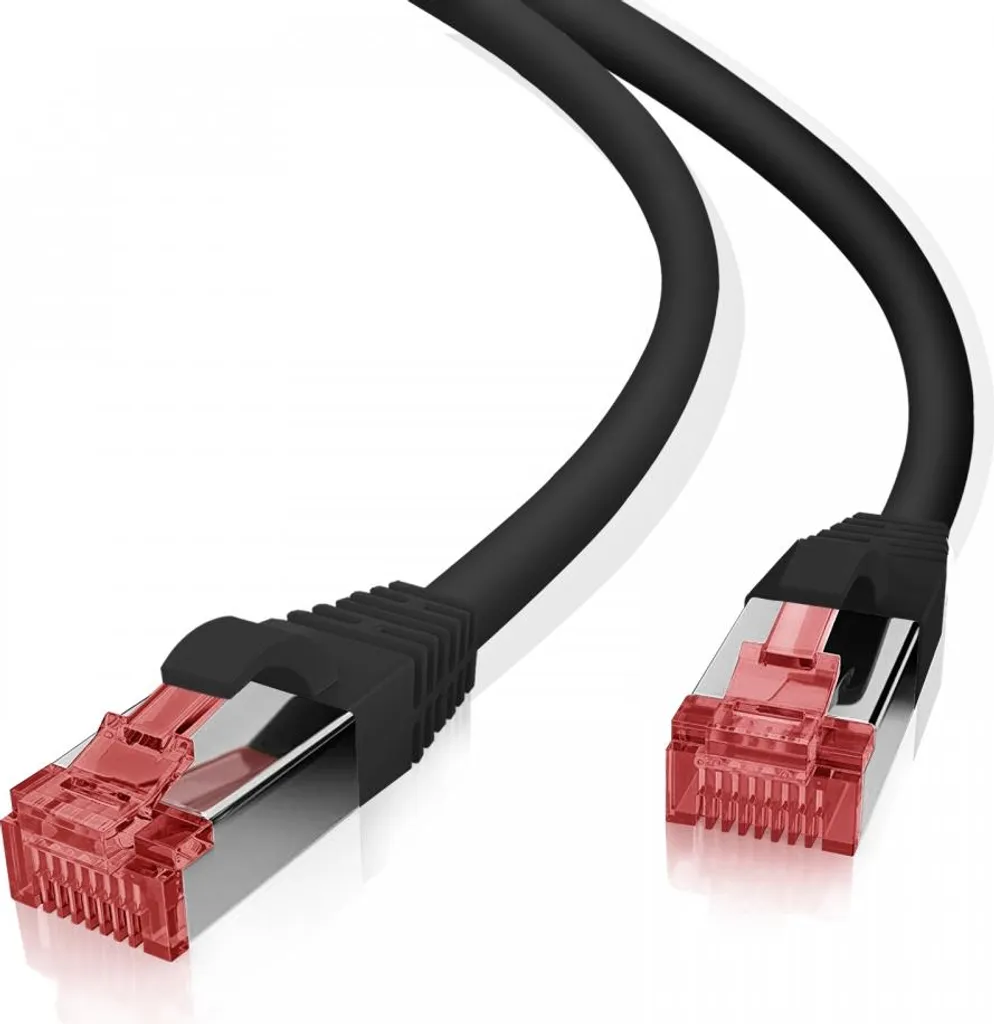 Cavo Ethernet Helos 118035 Cat6 S/FTP 7.5m Nero - Alta Velocità Gigabit