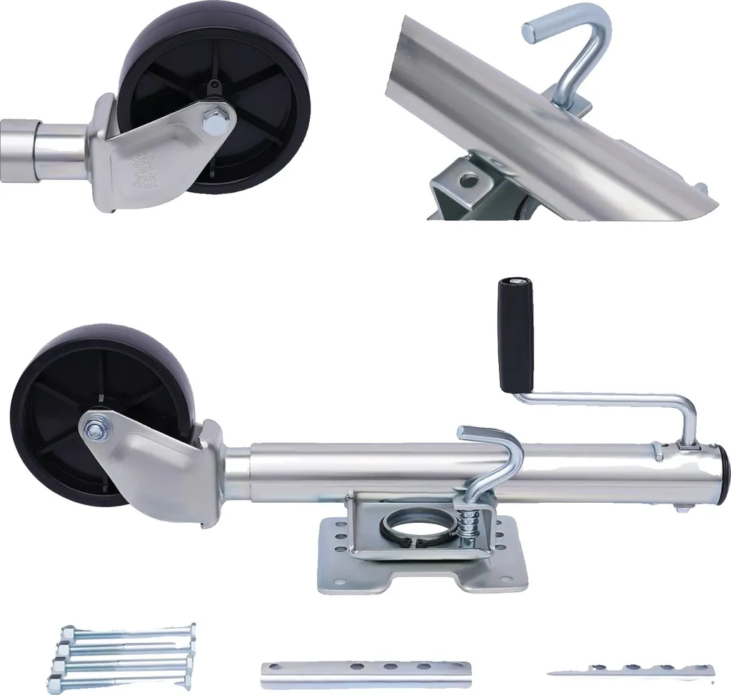 Roue jockey escamotable pour remorque et caravane - Modèle 540kg