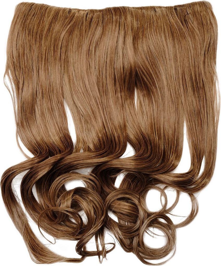 WIG ME UP Haarverlängerung 5 Clips lockig hellbraun Produktbild 