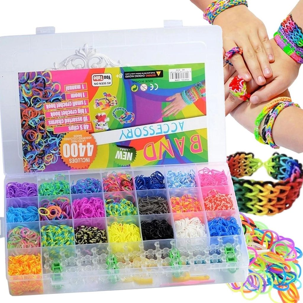 gumky na náramky sada 4400 ks loom bands kreativní set Obrázek produktu 