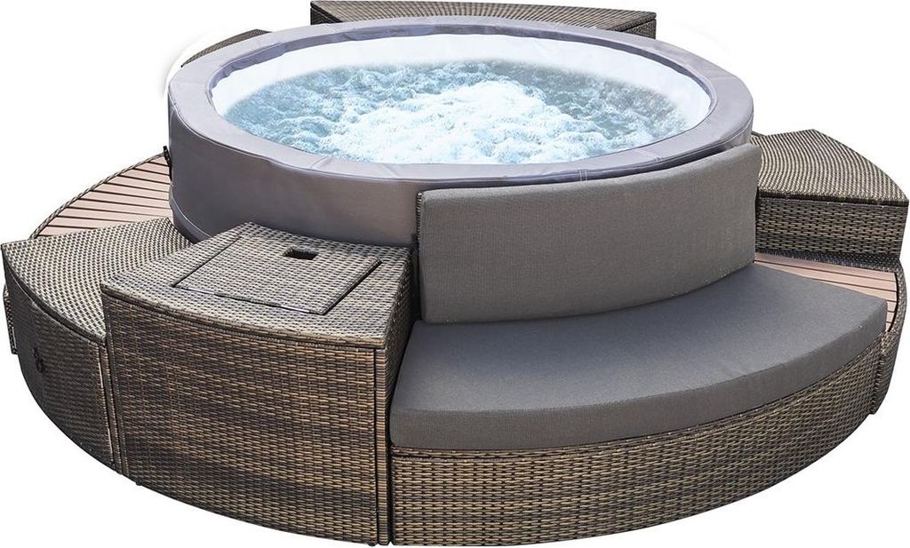 Design-Möbel für Spa Vita premium Netspa - Gesamtaußendurchmesser mit Möbeln 290cm PVC Geflecht - Set aus 5 Modulen
