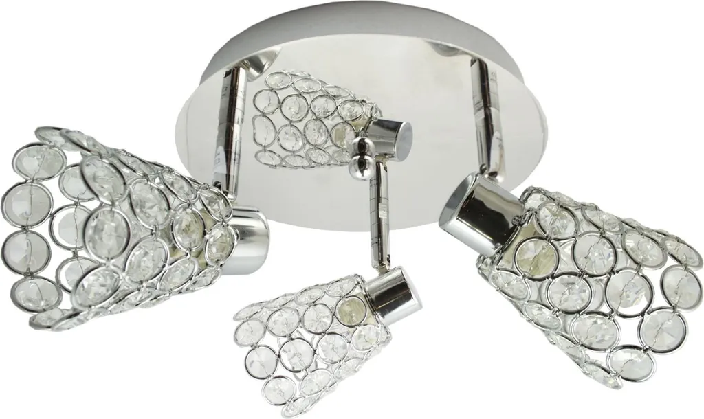 Plafonnier design rond GLOSSY chromé - 3xG9 40W, Luminaire Moderne Chic