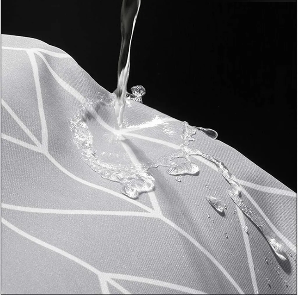 Rideau de Douche Lesté 180x180 cm Gris Stone Polyester de Qualité - 3